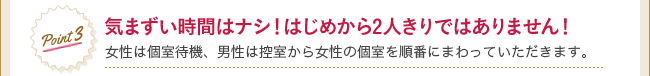 Point3 気まずい時間はナシ！はじめから2人きりではありません！